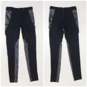 Madewell Size 2 Leggings Black Faux Leather Low